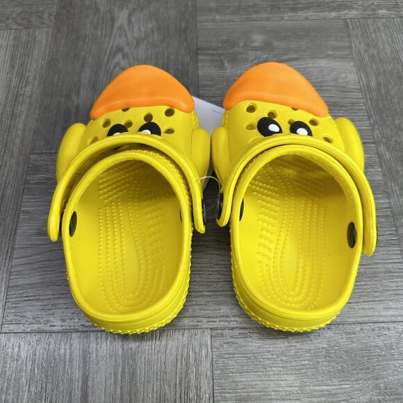 CROCS Infant size 2/3 Littles IAM Rubber Ducky Yellow Clogs - Picture 6 of 9